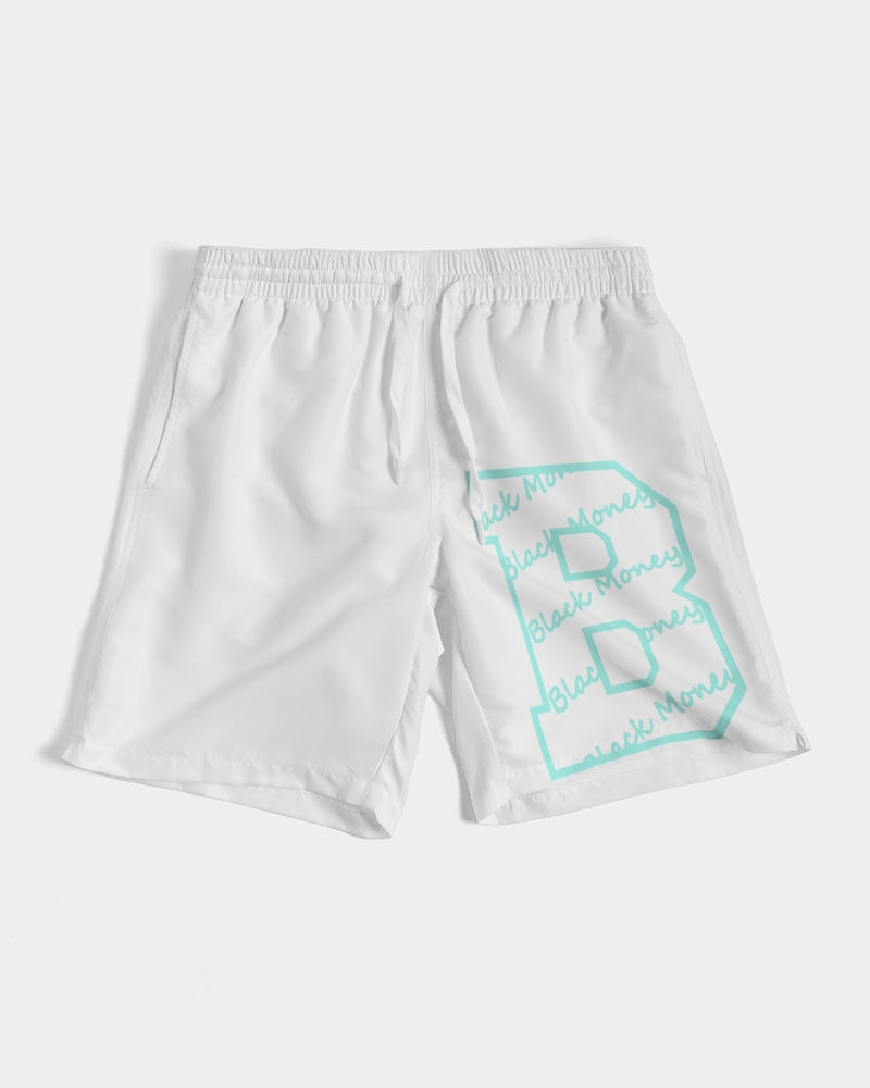 White and Tiff Blu Men's All-Over Print Swim Trunk