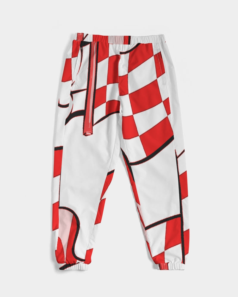 White and Red Rally Men's Track Pants