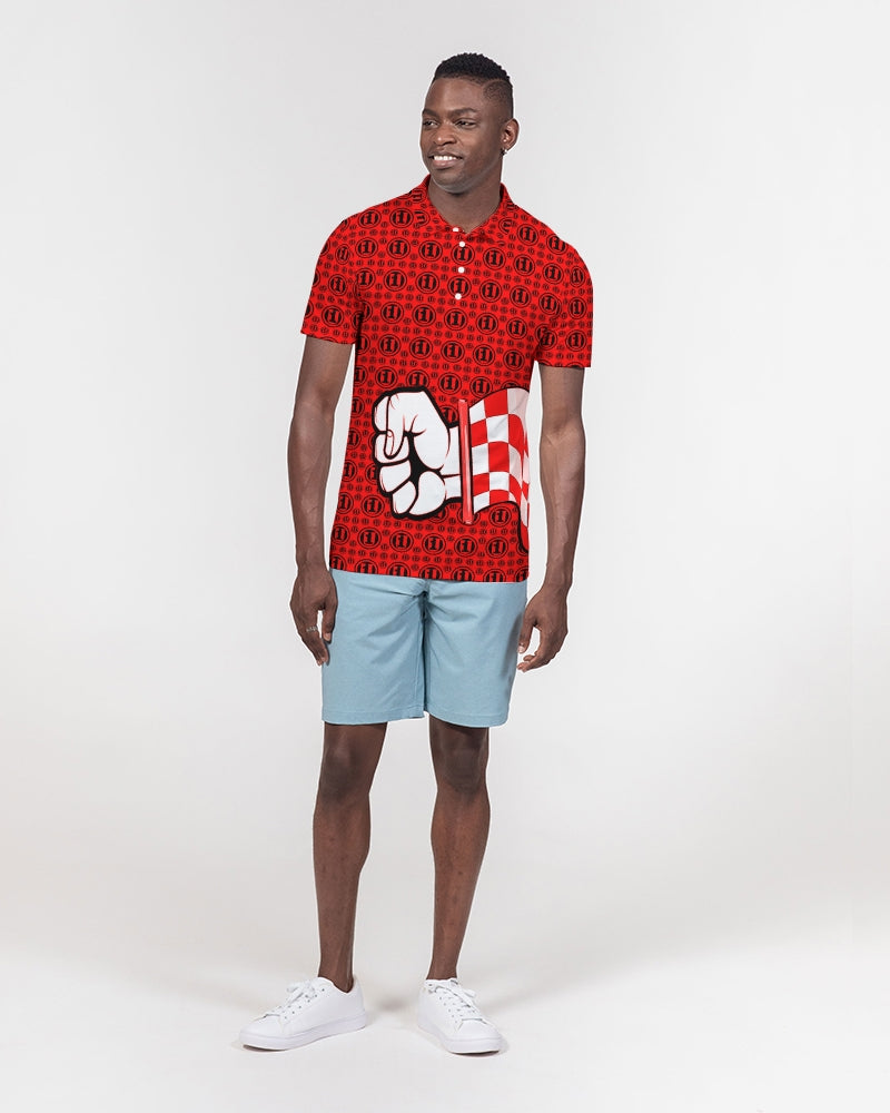 BLKRED ONEUNIT Men's Slim Fit Short Sleeve Polo