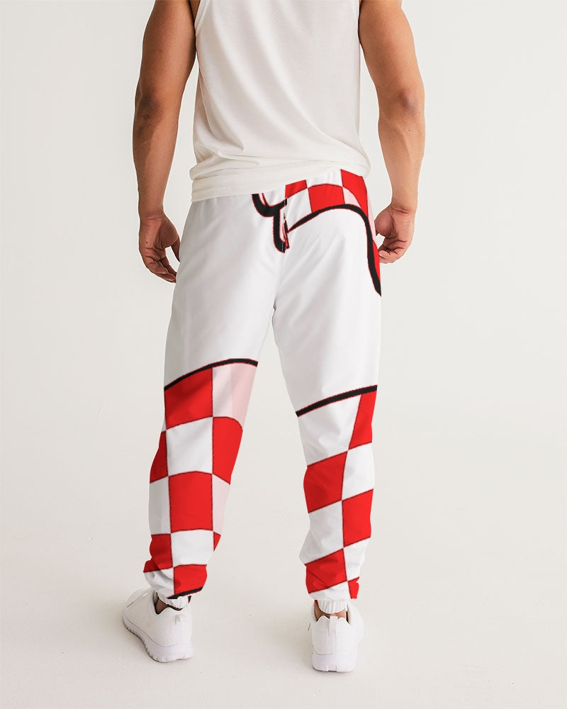 White and Red Rally Men's Track Pants