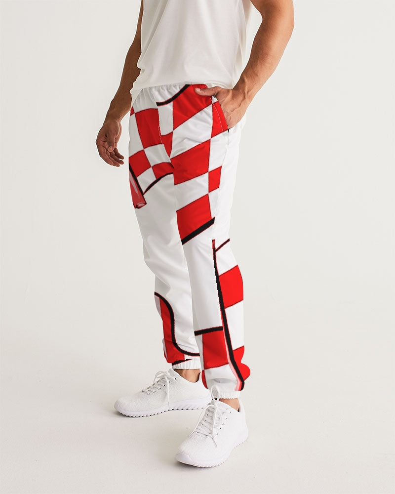 White and Red Rally Men's Track Pants