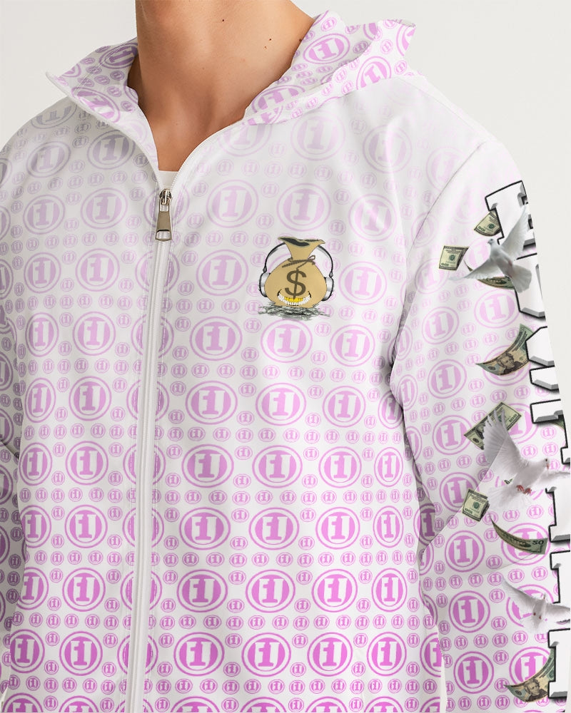 PINKWHT ONEUNIT SALMON Men's Windbreaker