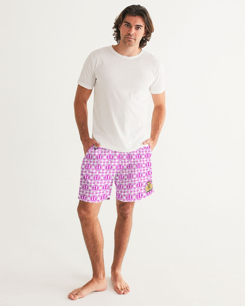 PINKWHT ONEUNIT SALMON Men's Swim Trunk