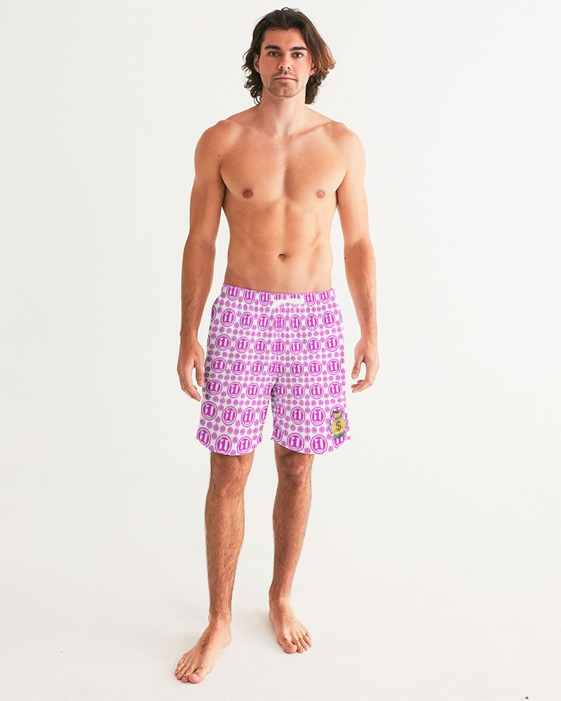 PINKWHT ONEUNIT SALMON Men's Swim Trunk