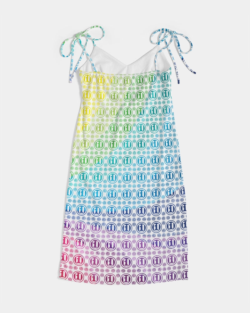 MULTI COLOR ONEUNIT Women's Tie Strap Split Dress