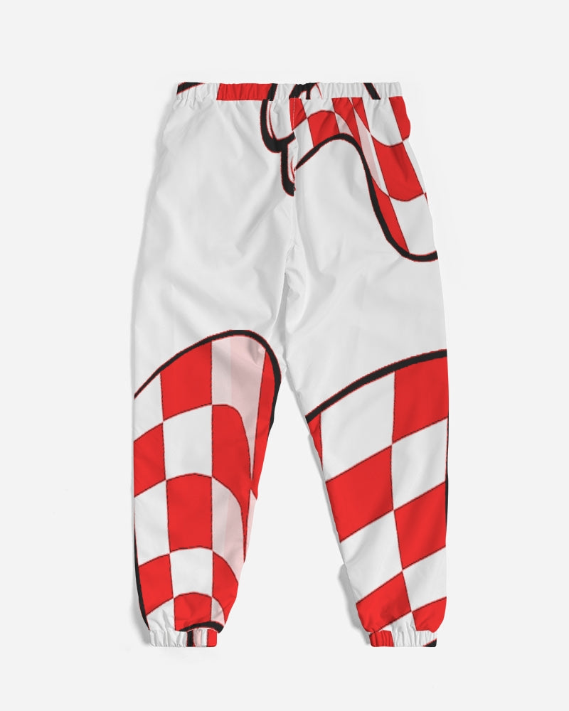 White and Red Rally Men's Track Pants