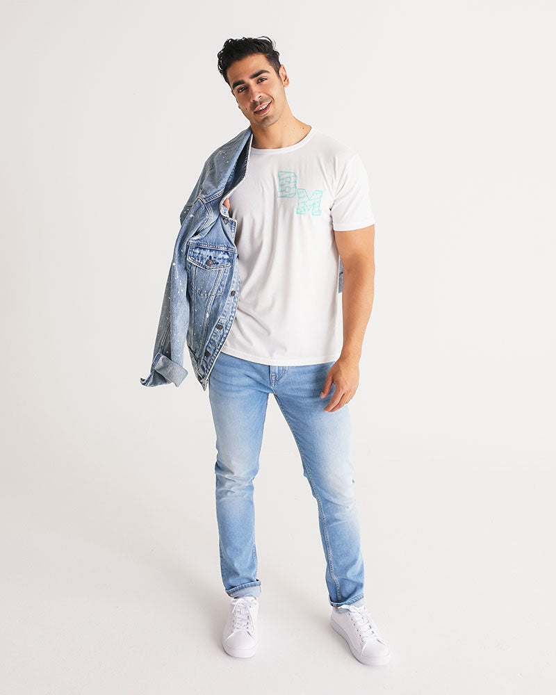 White and Tiff Blu Men's All-Over Print Tee