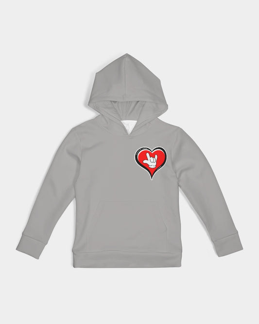 LOVE Grey Kids All-Over Print Hoodie