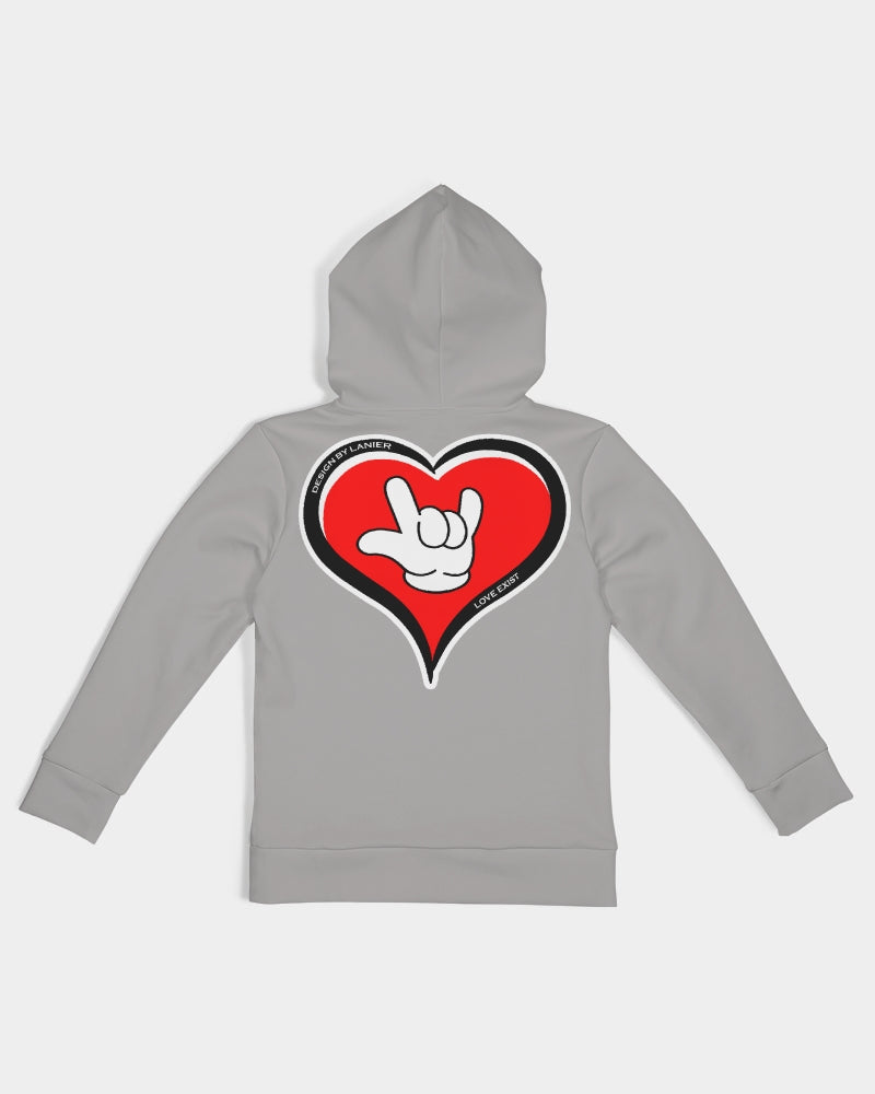 LOVE Grey Kids All-Over Print Hoodie