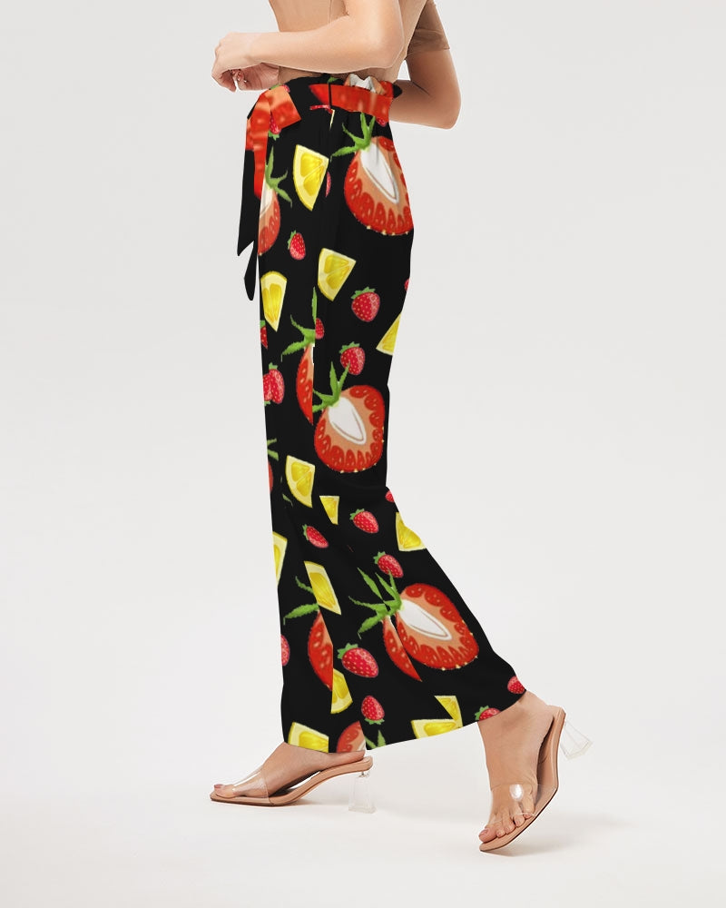 BLACK FRUIT N FLAVORS Women's High-Rise Wide Leg Pants