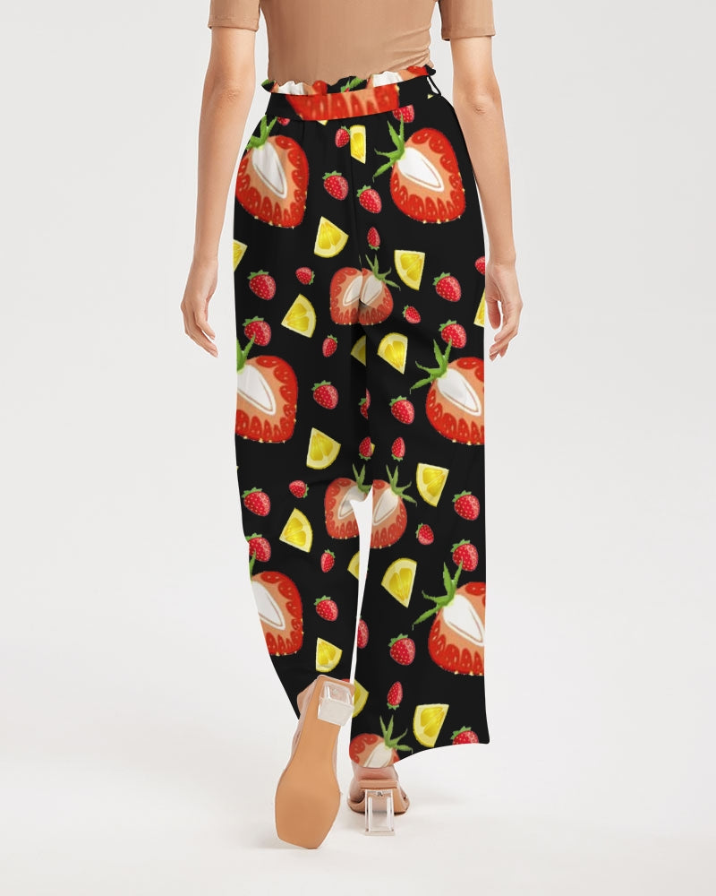 BLACK FRUIT N FLAVORS Women's High-Rise Wide Leg Pants