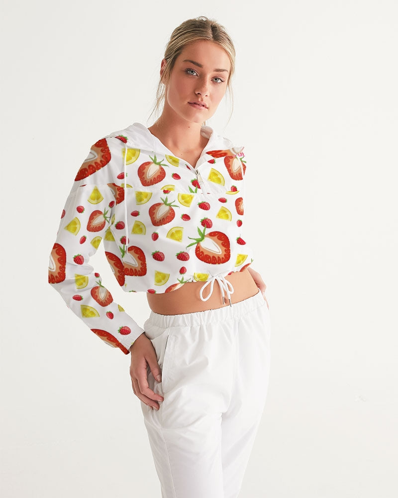 Strawberry Lemonade1 Women's Cropped Windbreaker