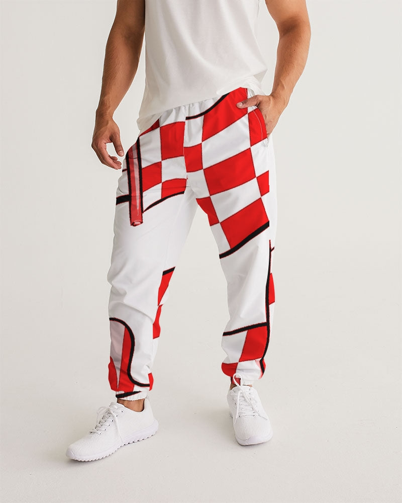 White and Red Rally Men's Track Pants