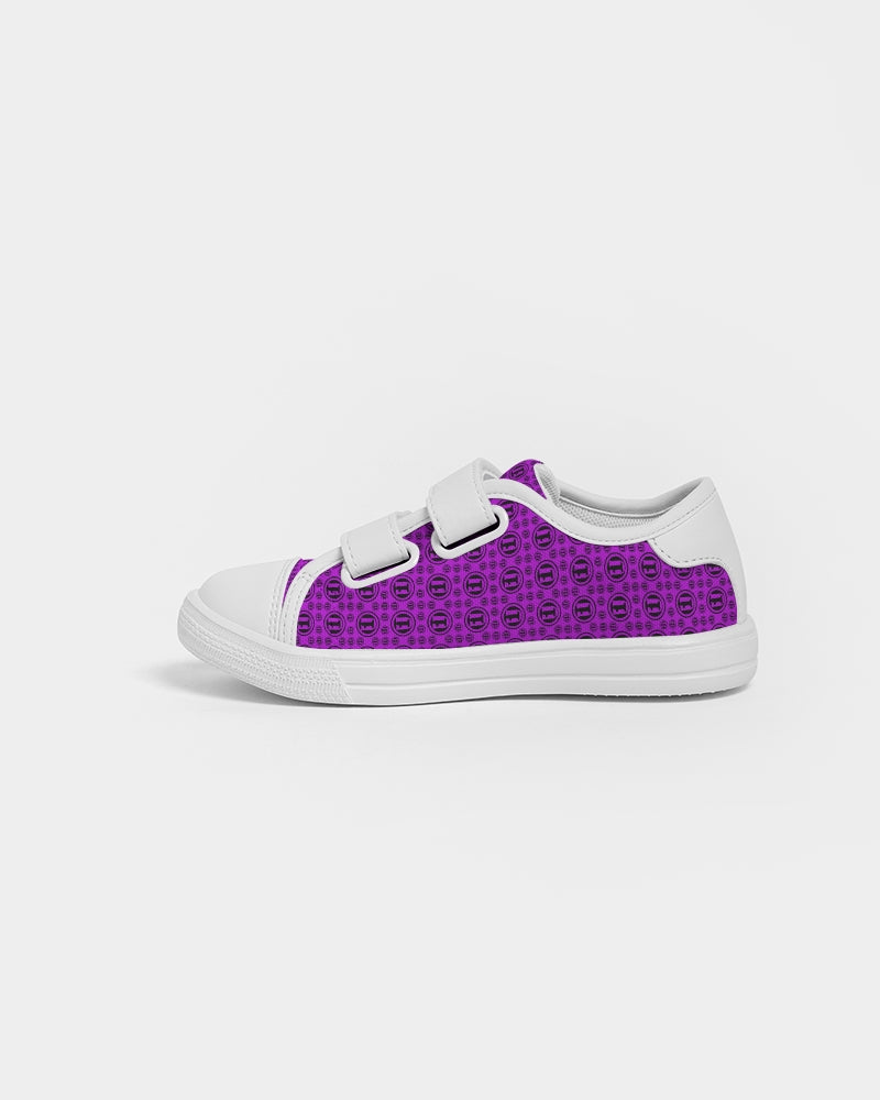 Blk Purp ONEUNIT Kids Velcro Sneaker