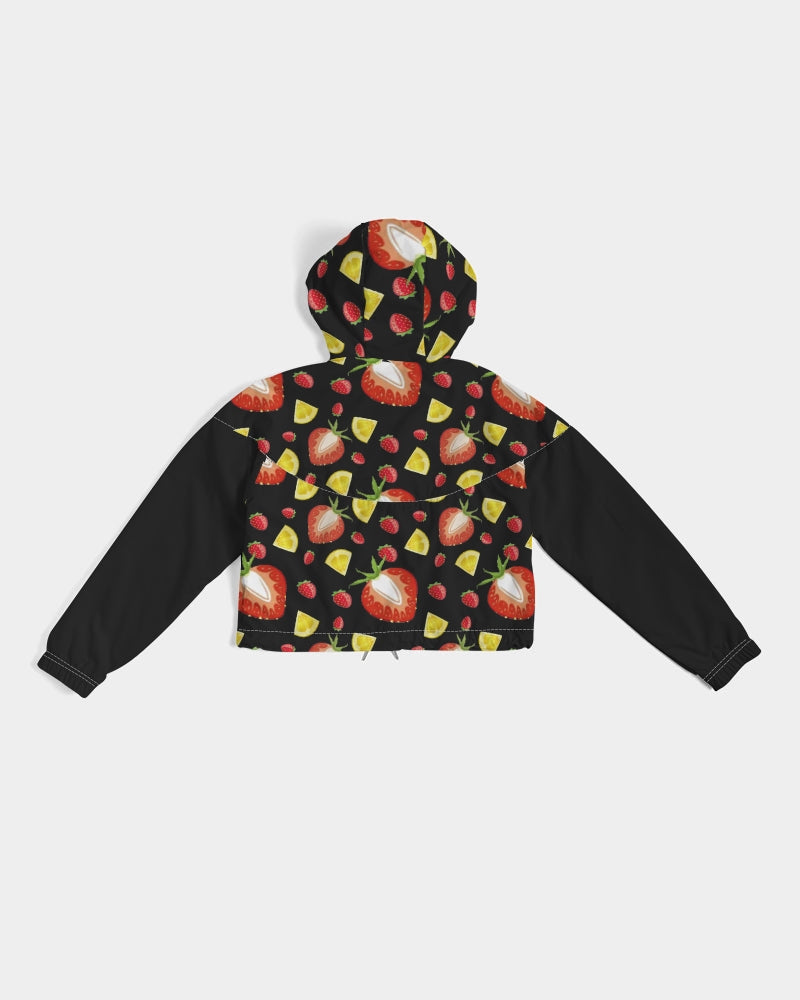 BLACK FRUIT N FLAVORS Women's Cropped Windbreaker