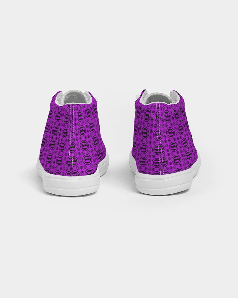 Blk Purp ONEUNIT Kids Hightop Canvas Shoe