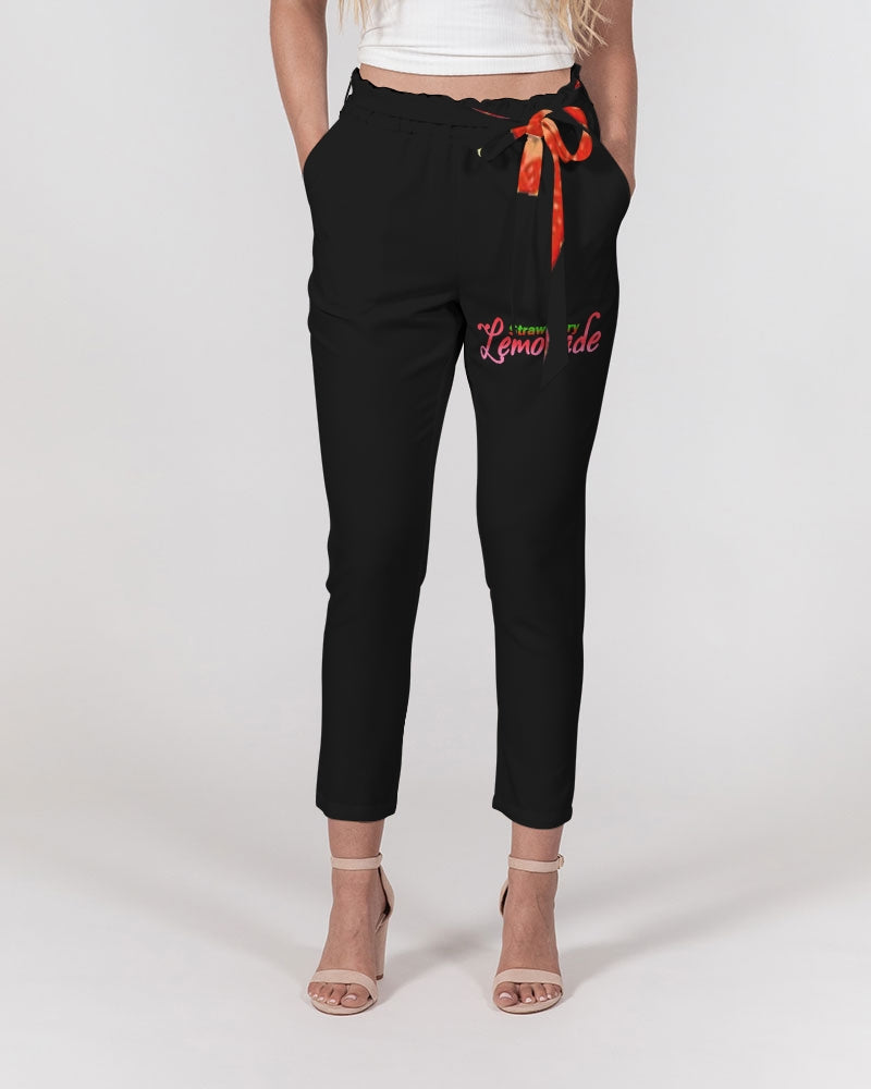 BLACK FRUIT N FLAVORS Women's Belted Tapered Pants