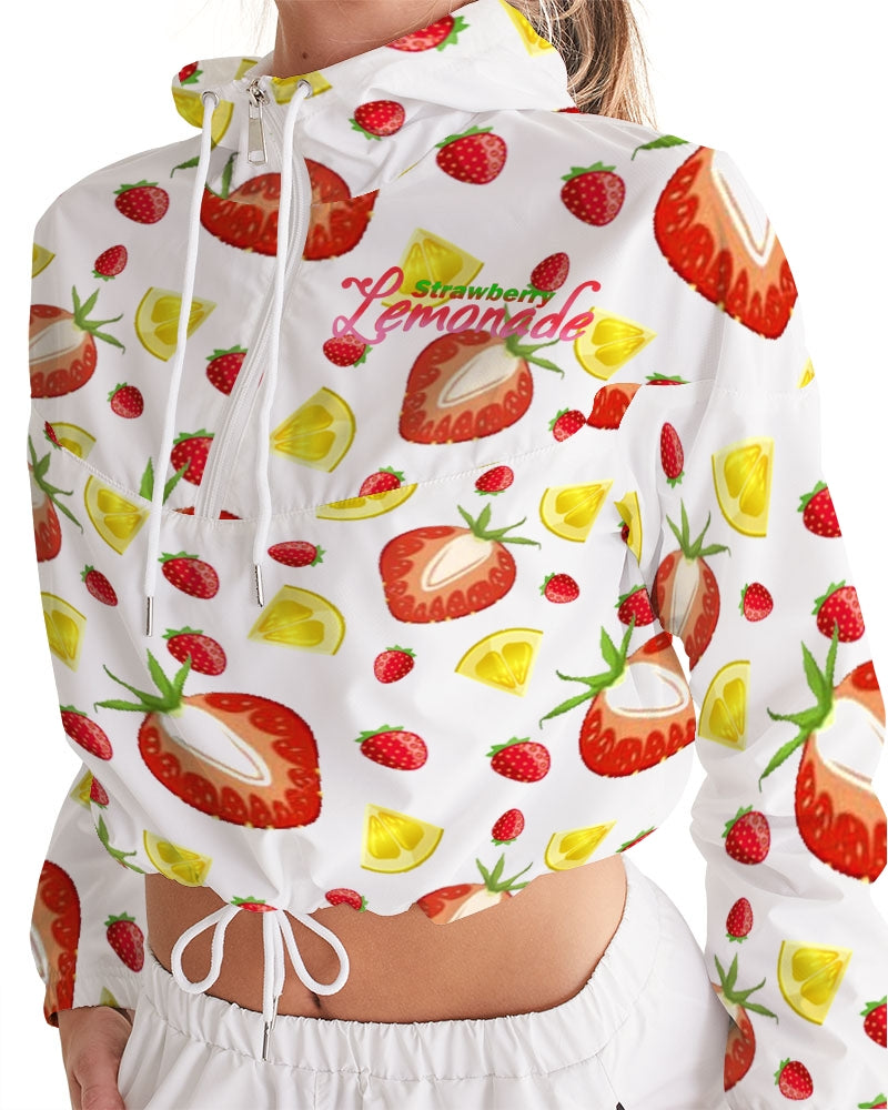 Strawberry Lemonade1 Women's Cropped Windbreaker