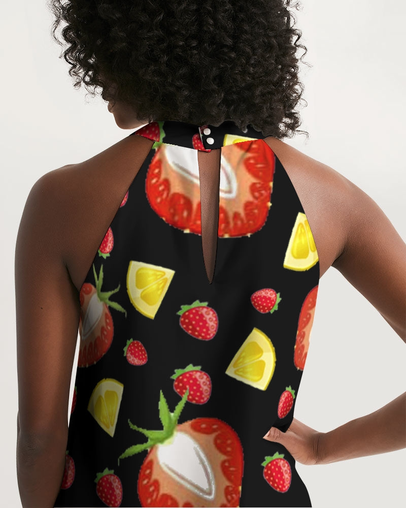 BLACK FRUIT N FLAVORS Women's Halter Dress