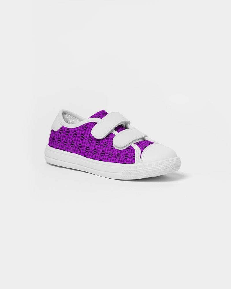 Blk Purp ONEUNIT Kids Velcro Sneaker