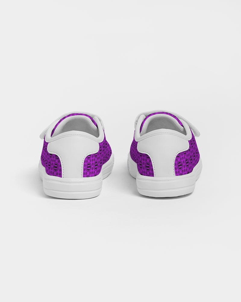 Blk Purp ONEUNIT Kids Velcro Sneaker