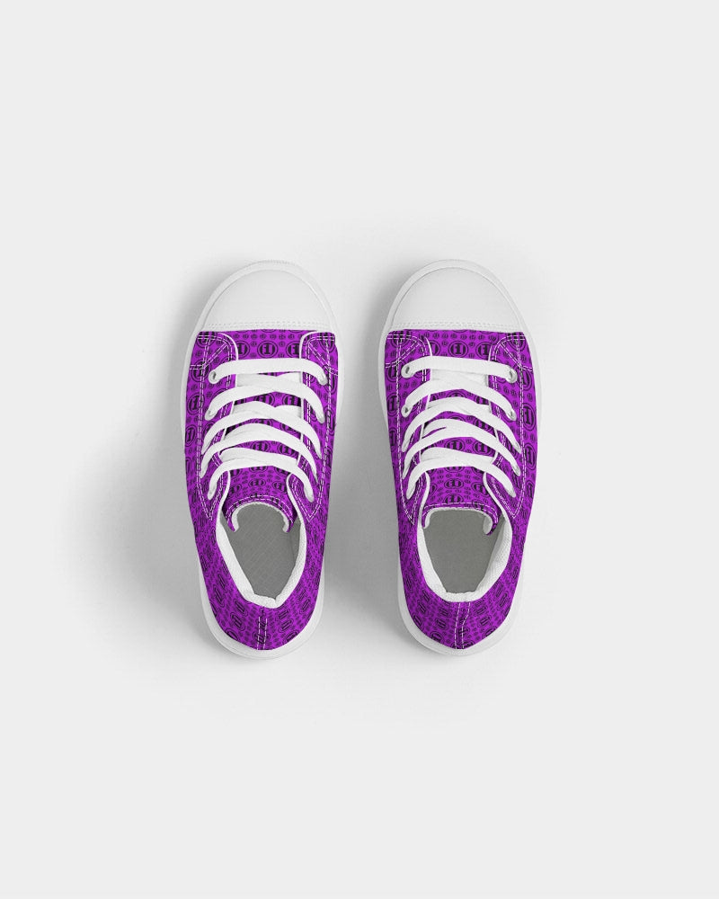 Blk Purp ONEUNIT Kids Hightop Canvas Shoe